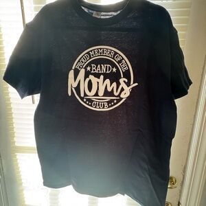 Gildan Band Moms Club Tee - Navy and White